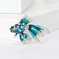 Metal Alloy Rhinestone 3D Goldfish Brooch For Women Apparel view 2