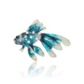 Metal Alloy Rhinestone 3D Goldfish Brooch For Women Apparel view 5