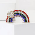 Alloy Rhinestone Rainbow Brooch Pin For Women's Sweaters And Suits view 1
