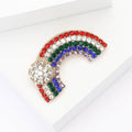 Alloy Rhinestone Rainbow Brooch Pin For Women's Sweaters And Suits view 3