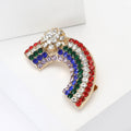 Alloy Rhinestone Rainbow Brooch Pin For Women's Sweaters And Suits view 2