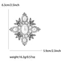 Alloy Rhinestone Pearl Baroque Brooch Pin For Women's Apparel view 4