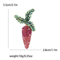 Alloy Rhinestone Carrot Brooch Pin Cute Fashion Clothing Accessory view 6