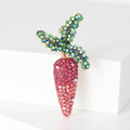 Alloy Rhinestone Carrot Brooch Pin Cute Fashion Clothing Accessory view 2