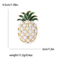 Alloy Enamel Pearl Pineapple Brooch Pin For Fashion Apparel view 5