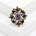 Alloy Diamond Shape Crystal Rhinestone Brooch Pin For Apparel view 6
