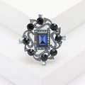 Alloy Diamond Shape Crystal Rhinestone Brooch Pin For Apparel view 3