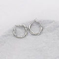 Elegant Twisted Round Hoop Alloy Earrings For Women, 925 Silver Pin French Clip Circle Earrings view 4