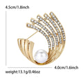 Alloy Faux Pearl Vintage Flower Brooch Pin For Clothing Accessories view 5