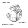 Alloy Faux Pearl Vintage Flower Brooch Pin For Clothing Accessories view 6