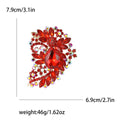 Alloy Full Rhinestone Glass Brooch Pin For Women's Suits And Coats view 4
