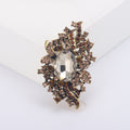 Gold Plated Alloy Rhinestone Brooch Pin For Versatile Clothing Decoration view 2