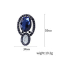 Alloy Crystal Gemstone Brooch Pin For Elegant Clothing Accessories view 5