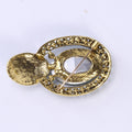 Alloy Crystal Gemstone Brooch Pin For Elegant Clothing Accessories view 3