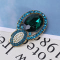 Alloy Crystal Gemstone Brooch Pin For Elegant Clothing Accessories view 2
