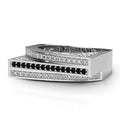 Unisex Black And White Zircon Micro Pave Finger Ring, Fashion Two Tone Statement Jewelry view 6