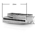 Unisex Black And White Zircon Micro Pave Finger Ring, Fashion Two Tone Statement Jewelry view 5
