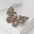 Alloy Rhinestone Hollow Butterfly Brooch Pin For Cheongsam Dresses view 3