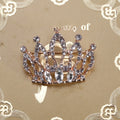 Alloy Crystal Rhinestone Crown Brooch For Elegant Clothing Decoration view 6