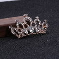 Alloy Crystal Rhinestone Crown Brooch For Elegant Clothing Decoration view 2