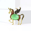 Alloy Rhinestone Pegasus Unicorn Brooch Pin For Suit Accessories view 4
