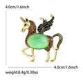 Alloy Rhinestone Pegasus Unicorn Brooch Pin For Suit Accessories view 5