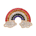 Alloy Rhinestone Rainbow Brooch Creative Lapel Pin For Elegant Apparel view 1