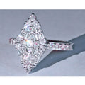 European Fashion Silver Rhombus AAA Zircon Women's Ring, Jewelry Accessory view 2