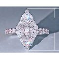 European Fashion Silver Rhombus AAA Zircon Women's Ring, Jewelry Accessory view 5