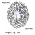 Alloy Full Rhinestone Glass Brooch Pin For Women Apparel view 7