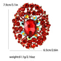 Alloy Full Rhinestone Glass Brooch Pin For Women Apparel view 4