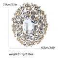 Alloy Full Rhinestone Glass Brooch Pin For Women Apparel view 10