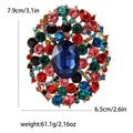 Alloy Full Rhinestone Glass Brooch Pin For Women Apparel view 6