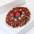 Alloy Full Rhinestone Glass Brooch Pin For Women Apparel view 3