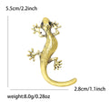 Alloy Gecko Brooch Pin For Trendy Men’s Apparel Decoration view 5