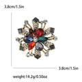Korean Style Alloy Rhinestone Snowflake Brooch Pin For Suits And Coats view 6