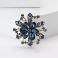 Korean Style Alloy Rhinestone Snowflake Brooch Pin For Suits And Coats view 2