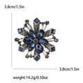 Korean Style Alloy Rhinestone Snowflake Brooch Pin For Suits And Coats view 4