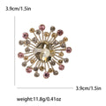 Alloy Rhinestone Sunflower Brooch Pin For Colorful Fashion Clothing view 6