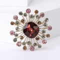Alloy Rhinestone Sunflower Brooch Pin For Colorful Fashion Clothing view 4