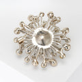 Alloy Rhinestone Sunflower Brooch Pin For Colorful Fashion Clothing view 3