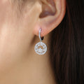 Korean Style Hollow Carved Zircon Earrings For Women Fashion Jewelry view 4