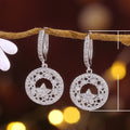 Korean Style Hollow Carved Zircon Earrings For Women Fashion Jewelry view 5