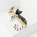 Alloy Enamel Cat Brooch Pin For Women Suit Cardigan Decor view 3