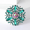 Alloy Rhinestone Snowflake Brooch Pin For Elegant Apparel Decoration view 6