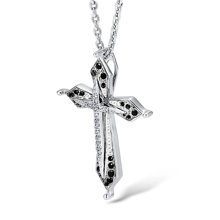 Minimalist Couple Style Chain Pendant Necklace With Zircon, Versatile Fashion Jewelry