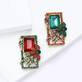 Alloy Rhinestone Crystal Baroque Brooch Pin For Women Garment Decoration view 3