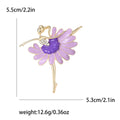 Enamel Alloy Ballerina Brooch For Elegant Clothing Decoration view 6