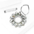 Alloy Rhinestone Waterdrop Brooch Scarf Buckle For Apparel Accessories view 4