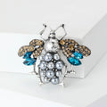Crystal Rhinestone Alloy Bee Brooch Pin With Faux Pearl Accent view 5